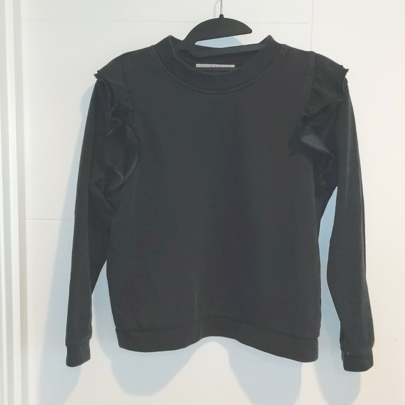 🍇4/$20 Frill Sweatshirt Grey - Picture 1 of 8